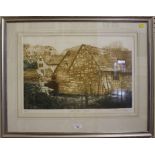 Michael Chaplin Manor Farm, Taynton Aquatint in green and brown Signed, inscribed and numbered 86/