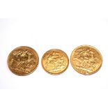 Two full sovereigns and a half sovereign