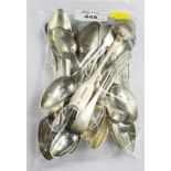 A collection of twenty-nine silver tea spoons