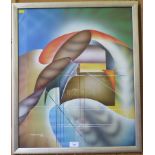 20th Century Colour abstract Indistinct signature 59cm x 49cm