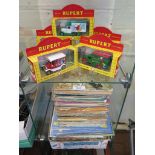Twenty four Rupert Bear annuals from 1956 to 2012, some annotated including 1956, 1958, 1962 and