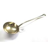 A large Victorian silver rat tail ladle