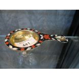 A Russian 916 silver and enamel strainer and bowl