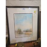 20th century French School Baie de la Somme Watercolour, indistinctly signed 25cm x 36cm And another