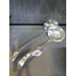 Two large silver plated ladles