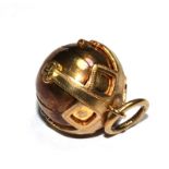 A 9 carat gold Masonic ball