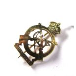 A WWI County of London Yeomanry sharp shooters 9 carat gold sweetheart brooch