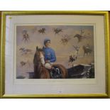 Barrie Linklater Frankie Dettori's Ascot Seven Lithograph signed by artist and Frankie Dettori in