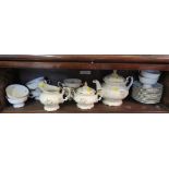 A Ridgway 'Conway' pattern coffee and dinner service including two tureens and two coffee pots, 62