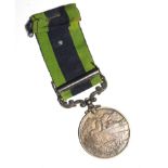 An India General Service medal with a bar 'Waziristan 1921-1924 issued to '1039153 GNR.J. Mc