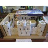 A plaster toy fort, make from a Castlemaster kit, 73cm wide, Castlemaster building system and