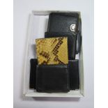 Various leather wallets and card cases, including Dunhill and Versace (8)