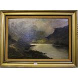 O. McGregor Highland lake scene Oil on canvas, signed 50cm x 75cm