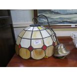 A Tiffiany style hanging lampshade