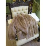 A Dyed Frank Musquask fur jacket by Hichleys of Southampton, a fur cape and a stole