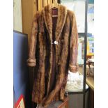 A full length fur coat