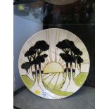 A Moorcroft Pottery 'Daybreak' design trial charger, dated 16.3.18 31cm diameter