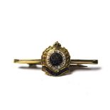 A Royal Engineers 9 carat gold sweetheart brooch
