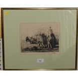 Charles Fredrick Tunnicliffe Loading a hay cart Etching, signed and numbered 24/75 in pencil 17.