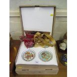 A boxed set of twelve mini dishes illustrating the twelve days of Christmas by Royale Stratford