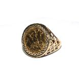 A half sovereign ring