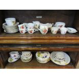 Royal Worcester Evesham pattern coffee wares, soup bowls, tureen, dishes and jugs (39 pieces)