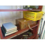A Stanley telescopic Alidade, cased and various books on surveying