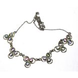 A millefiori silver necklace