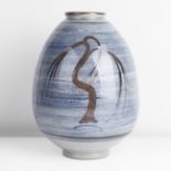 David Leach (British, 1911-2005) Large 'Willow Tree' Vase Stoneware, large ovoid form with brushed