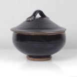 Bernard Leach (British, 1887-1979) Small Lidded Bowl, circa 1960 Stoneware, tenmoku glaze with an