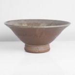 William Staite Murray (British, 1881-1962) Open Footed Bowl Stoneware, matt grey and mottled brown