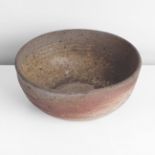 Norah Braden (British, 1901-2001) Bowl Stoneware, wood-fired unglazed pale brown body with iron