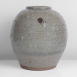 Norah Braden (British, 1901-2001) Large Globular Jar Stoneware, blue green glaze with an olive green