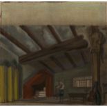 *Interior of the Musician Miller's House, Set Design for the F. Schiller Play "Intrigue and Love"