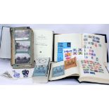 A COLLECTION OF 19TH CENTURY AND LATER BRITISH AND WORLD STAMPS in three albums and a small quantity