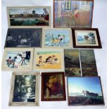 A GROUP OF DECORATIVE 20TH CENTURY OIL PAINTINGS artists to include Anne Sharpe, L.T. Langley,