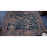 A LATE 20TH CENTURY TAPESTRY WALL HANGING depicting birds amongst foliage in decorative panel