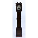 A LATE 20TH / EARLY 21ST CENTURY REPRODUCTION BOULLE WORK LONG CASE CLOCK of small proportions