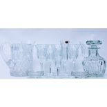 A SELECTION OF BACCARAT CRYSTAL TO INCLUDE: MALMAISON CUT GLASSES to include a sherry glass,