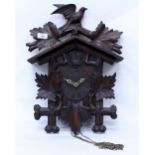 AN OLD BLACK FOREST CUCKOO CLOCK 36.5cm wide