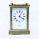 A 20TH CENTURY BRASS CASED CARRIAGE CLOCK The case inscribed Richmond Military Hospital March 25th