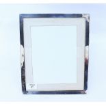 A BIRMINGHAM SILVER EASEL BACKED SQUARE PHOTO FRAME 23cm x 28cm