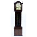 A MODERN LONGCASE CLOCK with moon phase and three train movement, striking the quarter hours 46cm