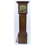 AN 18TH CENTURY AND LATER 30 HOUR LONG CASE CLOCK the brass dial with Arabic and Roman numeral, a