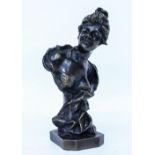 A BRONZED MINIATURE AFTER RIGUAD 17cm high (chip to the resin)