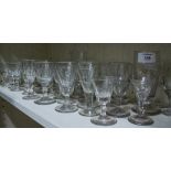 A COLLECTION OF VARIOUS OLD SHERRY AND LIQUOR GLASSES