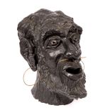 A LATE 20TH CENTURY HEAD OF A BEARDED MAN unsigned 31cm high x 26cm deep