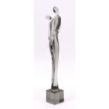 LOREDANO ROSIN (1936 - 1991) Murano glass sculpture of two figures standing on square base, with