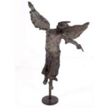 ROBERT CRUTCHLEY (21ST CENTURY SCHOOL) 'Accusing Angel', bronze, unsigned but numbered 25/36, 35cm