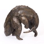 LUCY KINSELLA (EARLY 21ST CENTURY ENGLISH SCHOOL) 'Ant Eater', bronzed resin, signed to the tail,